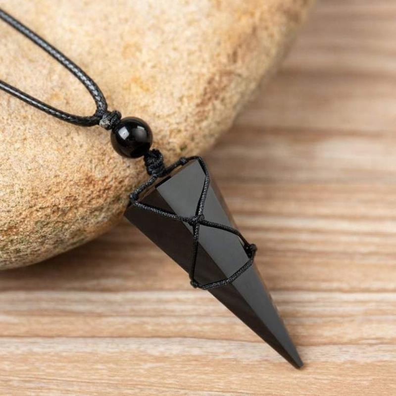Obsidian Stone Necklace