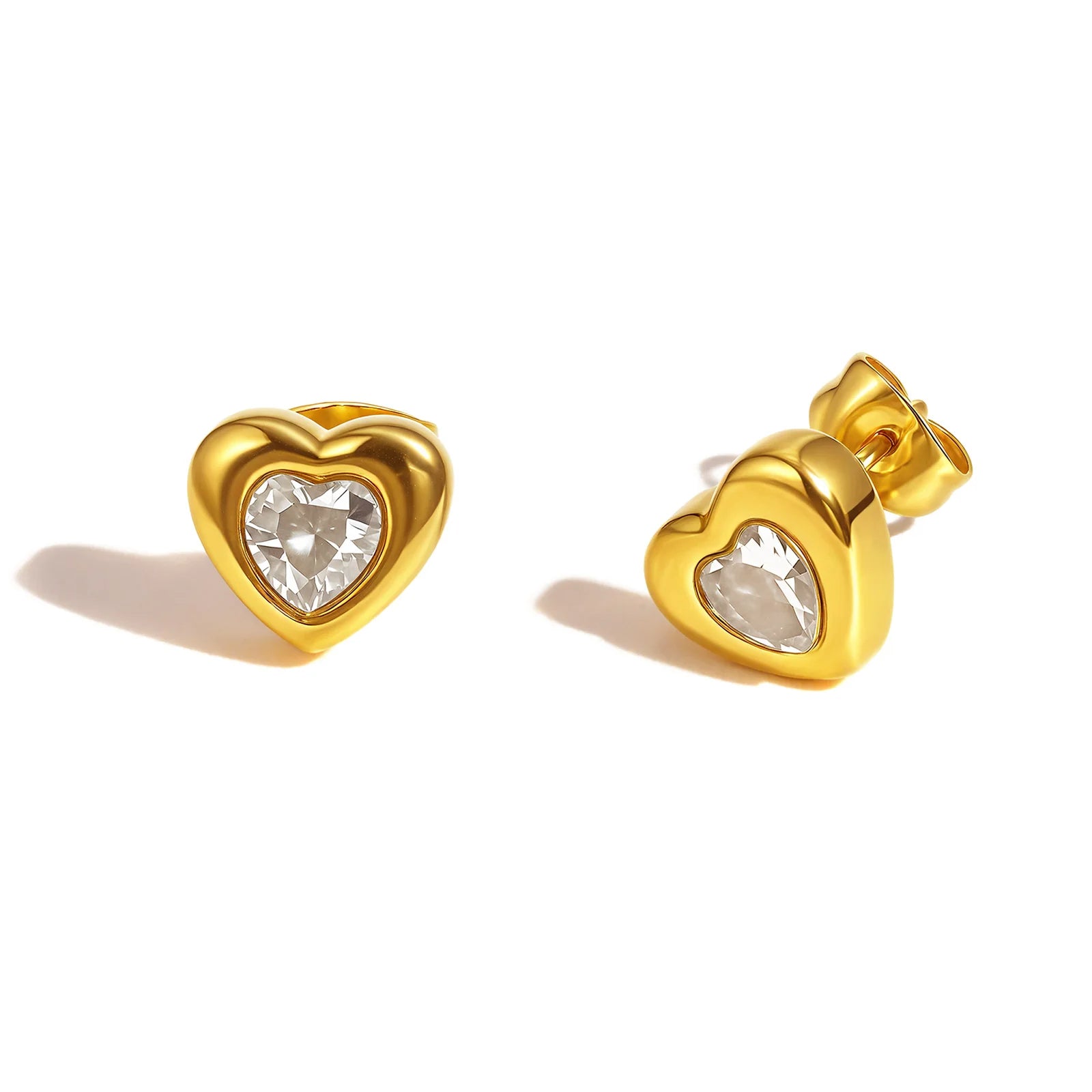 Zircon Heart Earrings