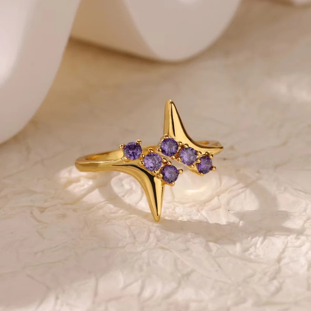 Purple Zircon Ring