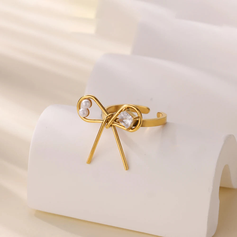 Zircon Bow Ring