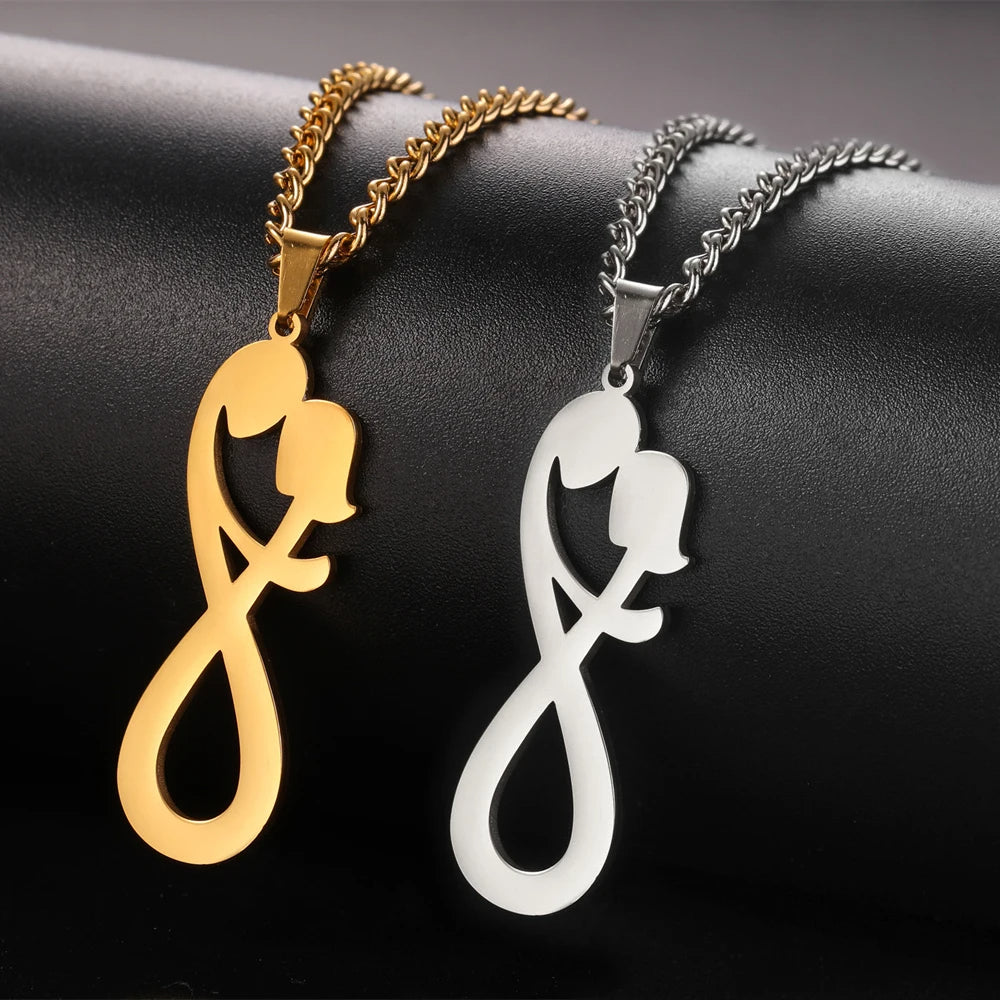 Infinity Couple Hug Necklace