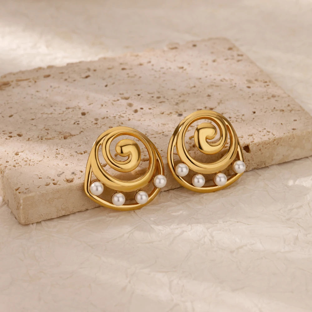 Thread Pearl Earrings