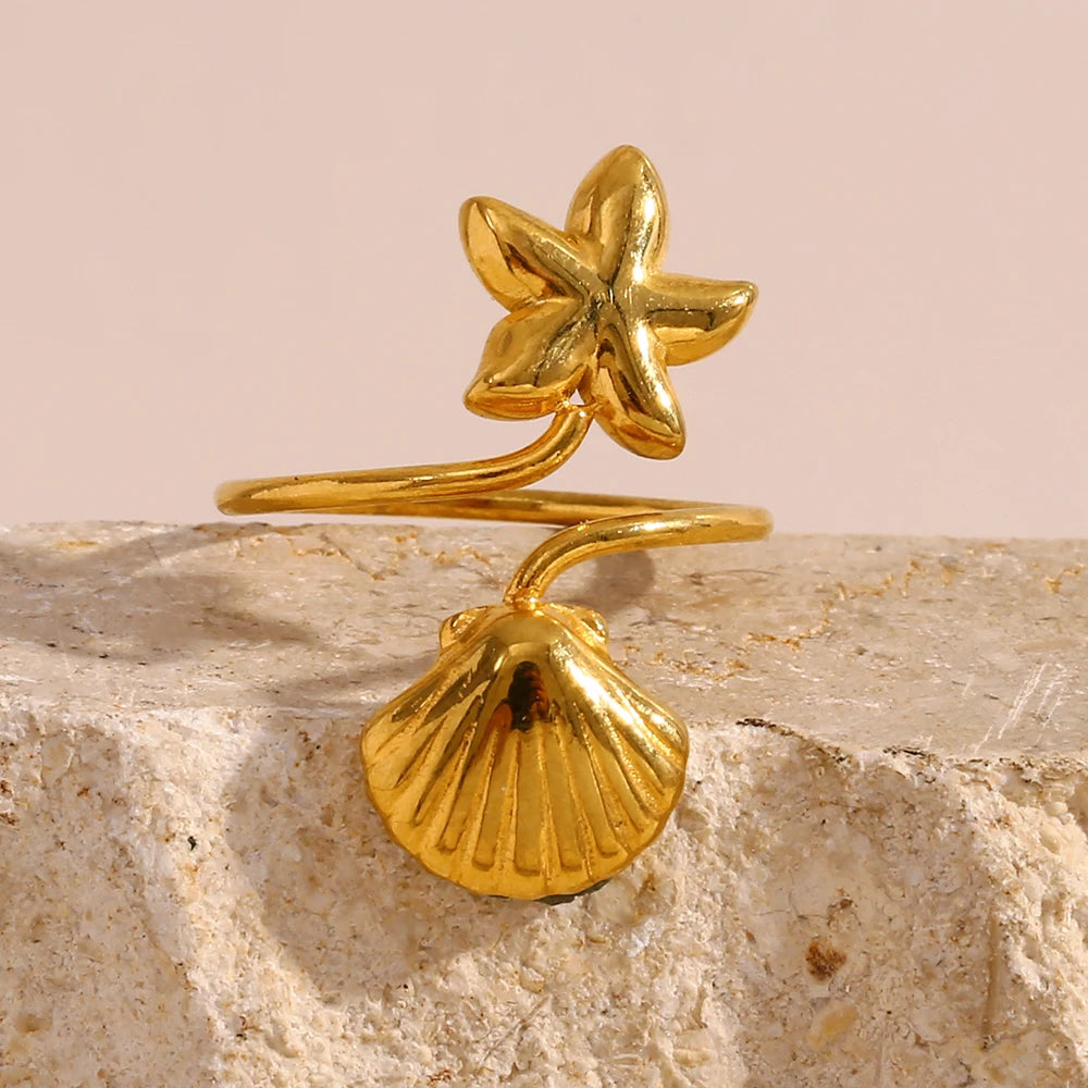 Starfish Shell Ring