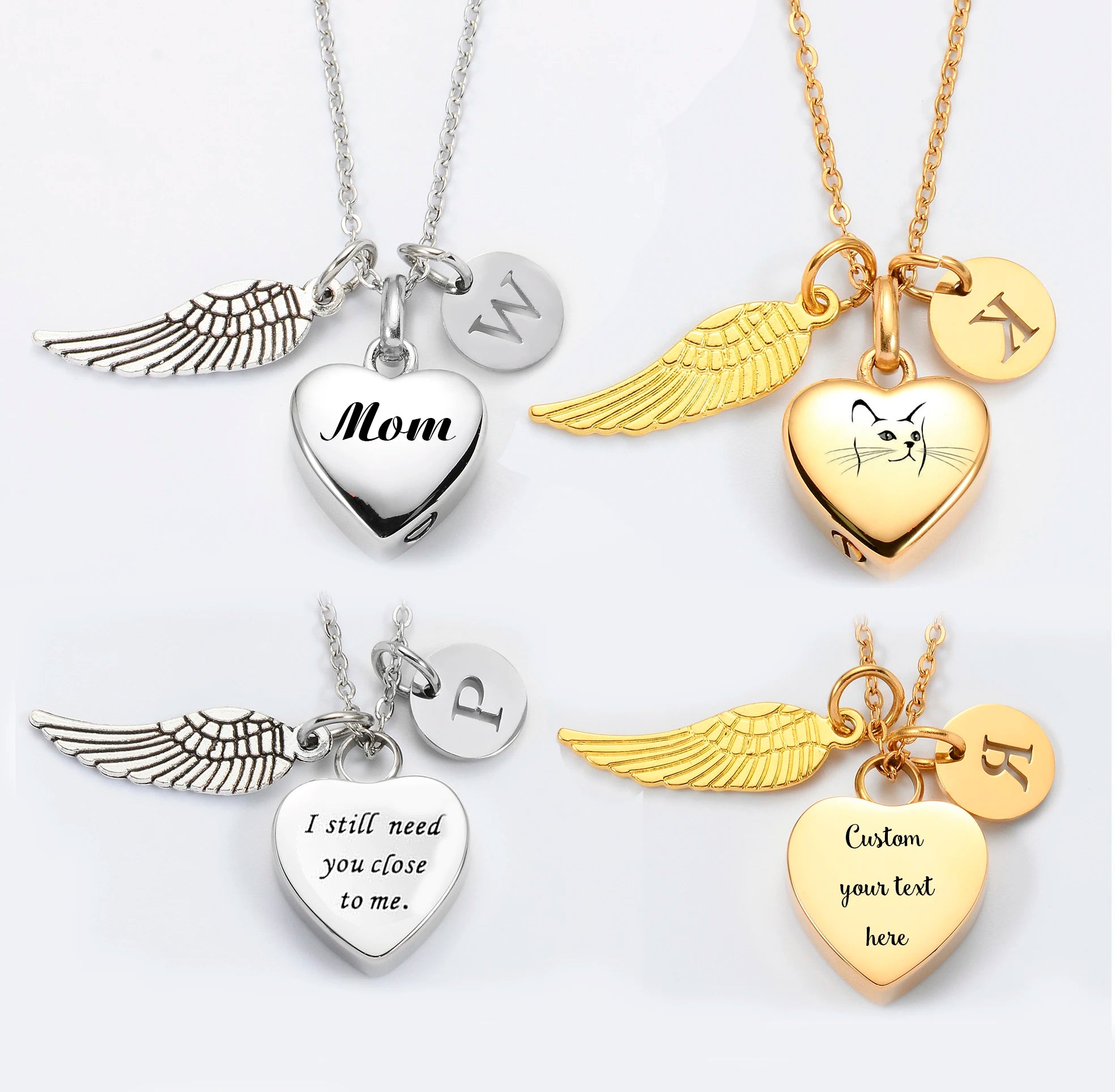 Heart & Wing Urn Necklace