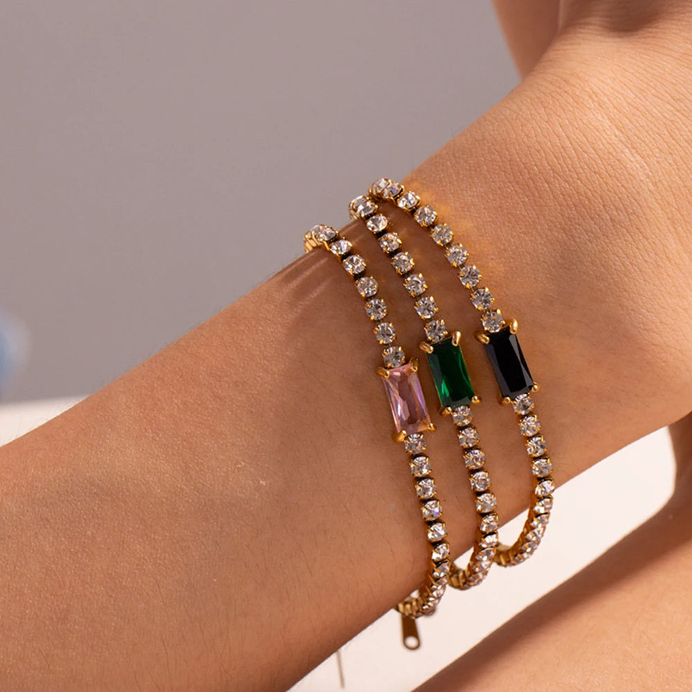 Tennis Chain Stone Bracelet
