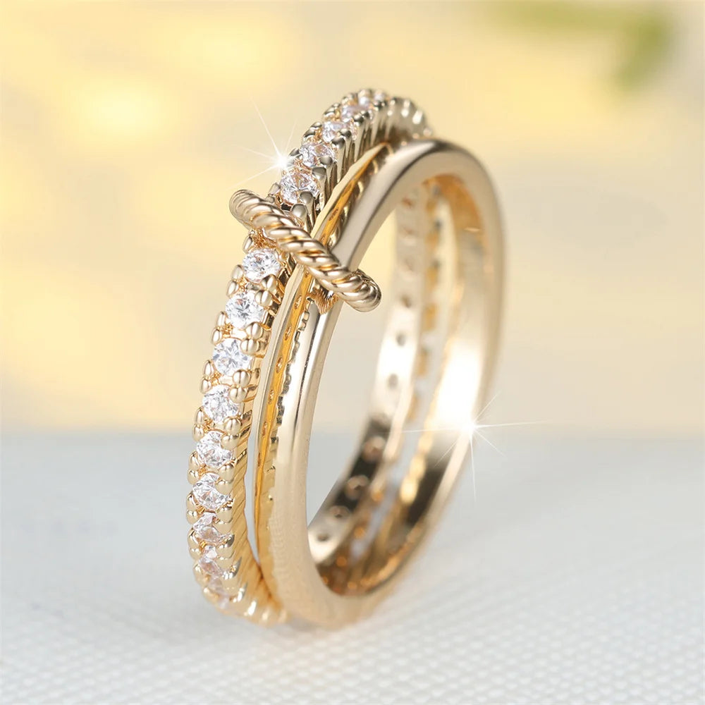 Inlaid Zircon Ring
