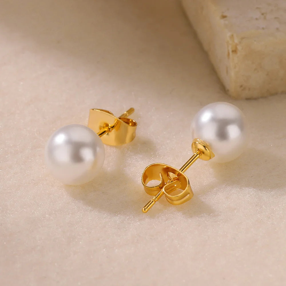Pearl Stud Earrings