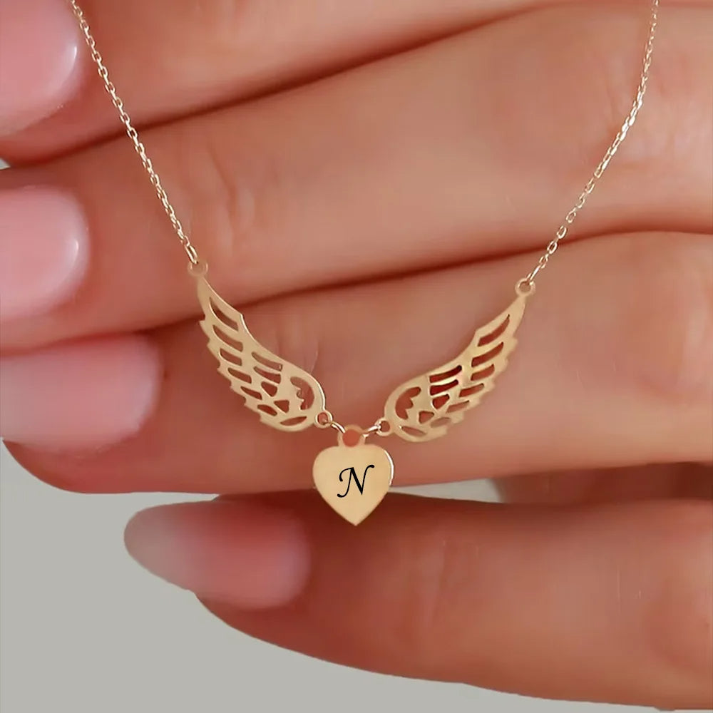 Guardian Angel Heart Necklace