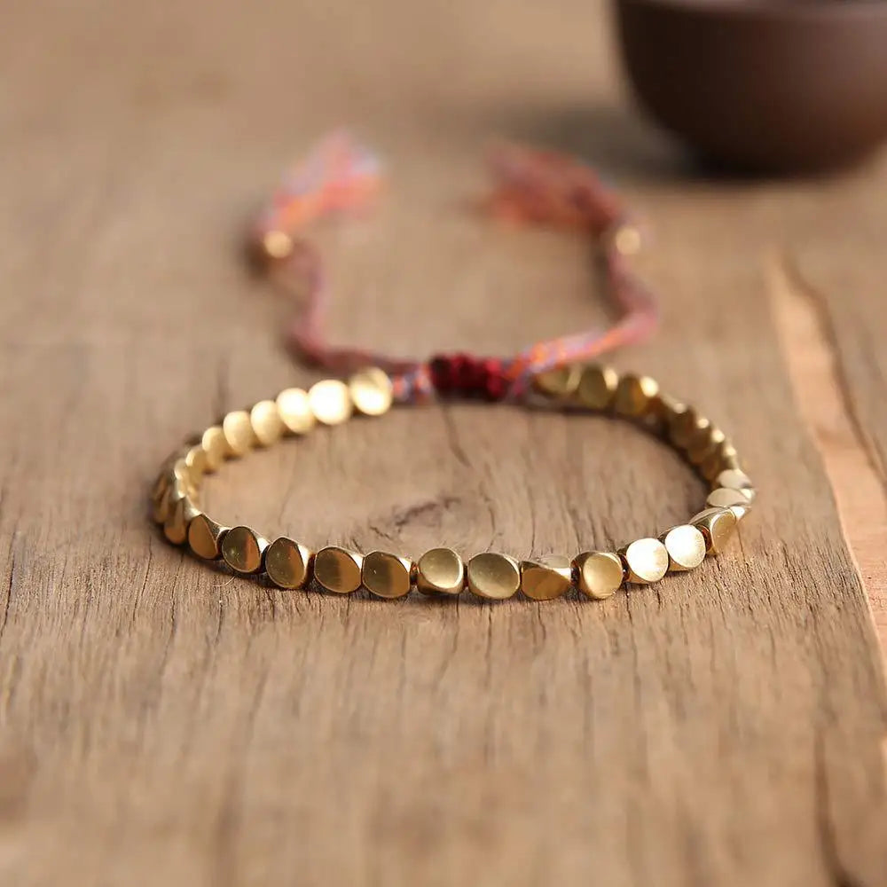 Tibetan Copper Bead Bracelet