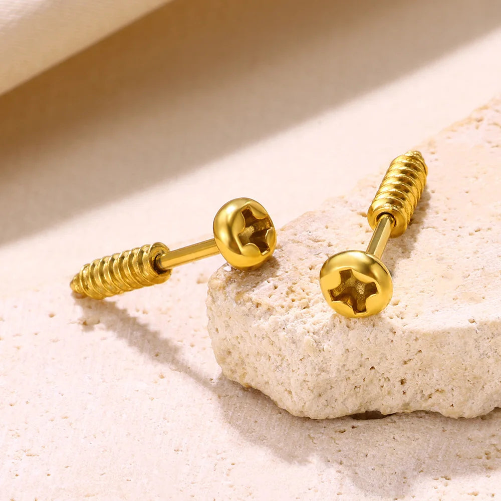 Screw Stud Earrings