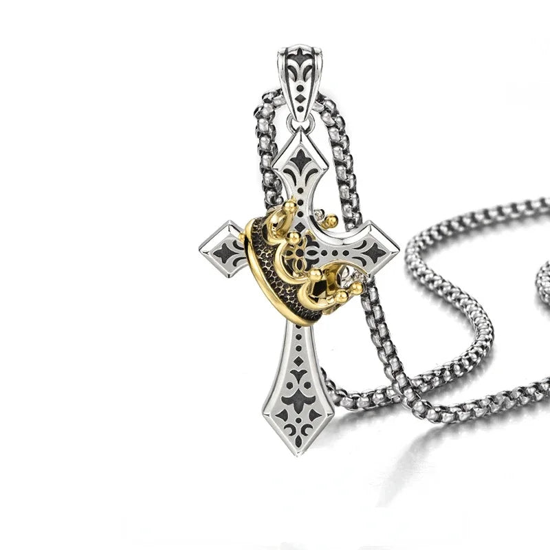 Crown Cross Necklace