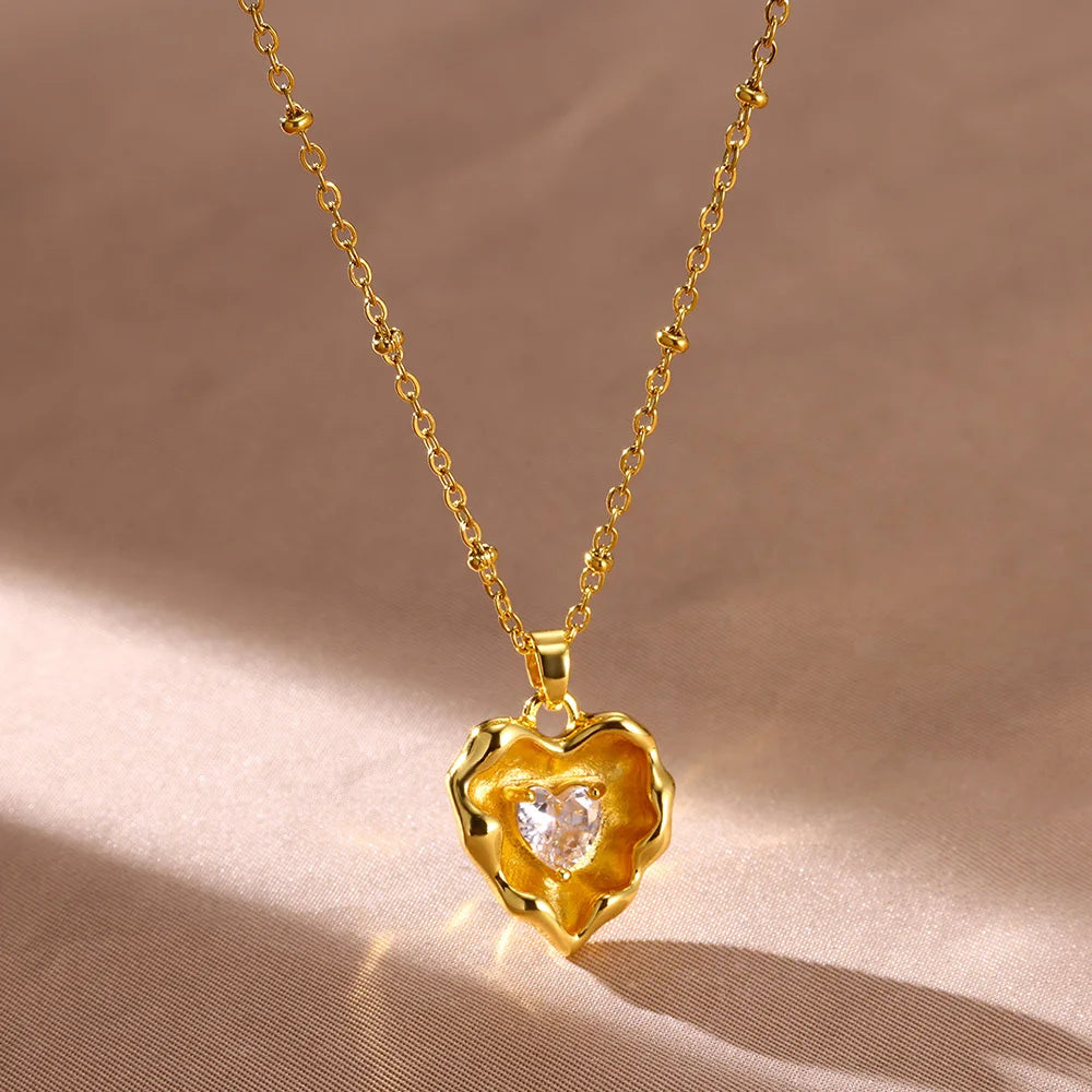 Zircon Heart Necklace