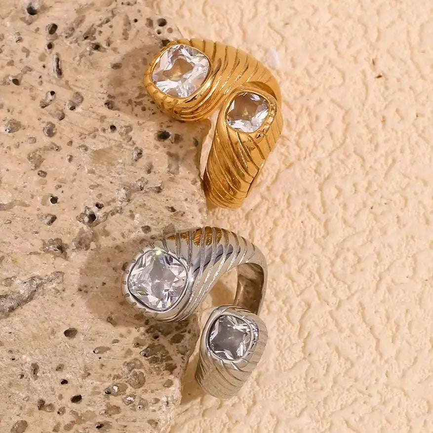 Double End Crystal Ring