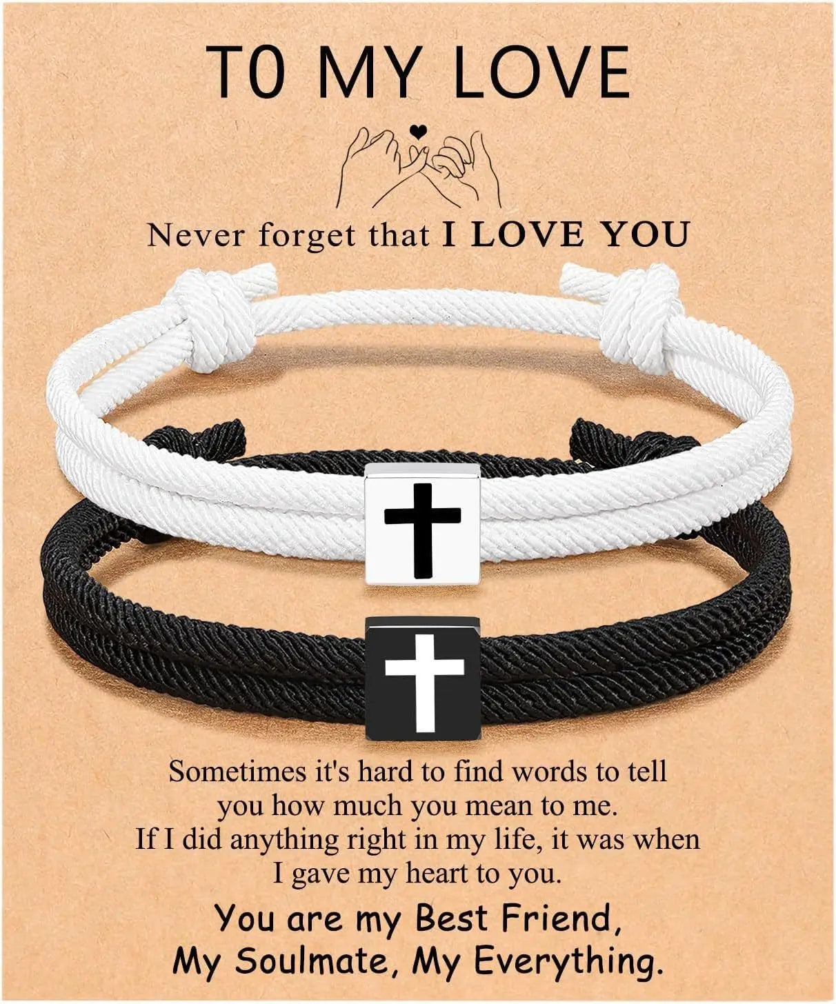 2 PCS Rope Cross Bracelet