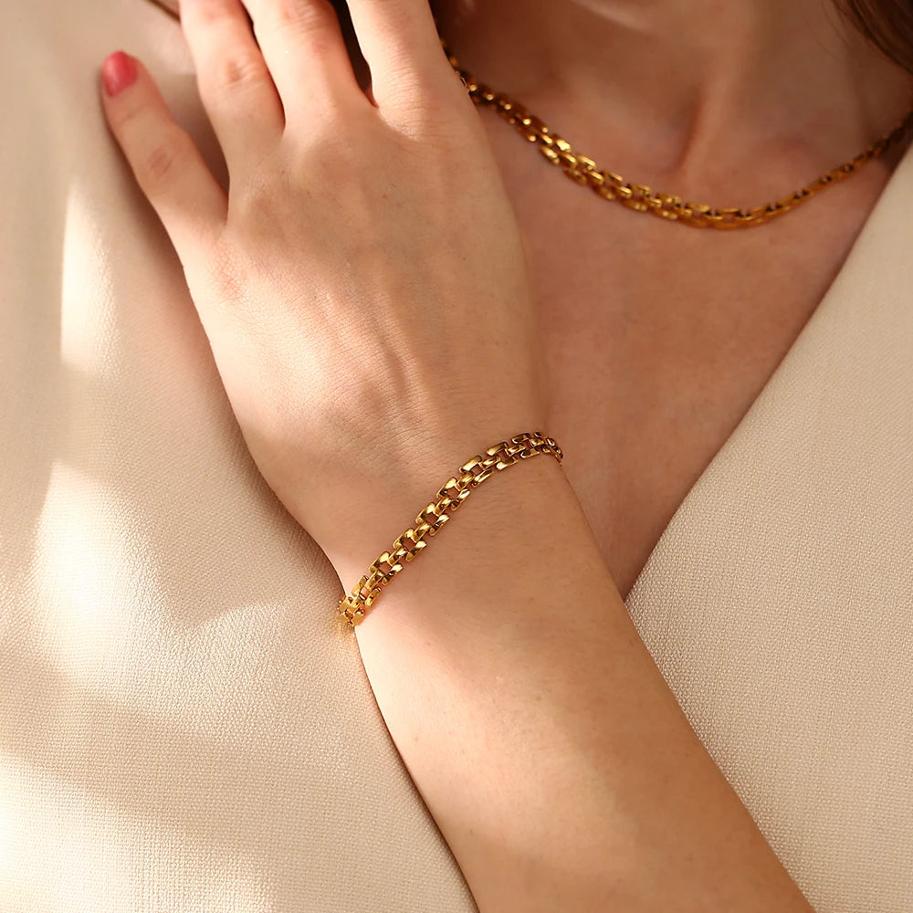 Gold Square Bracelet