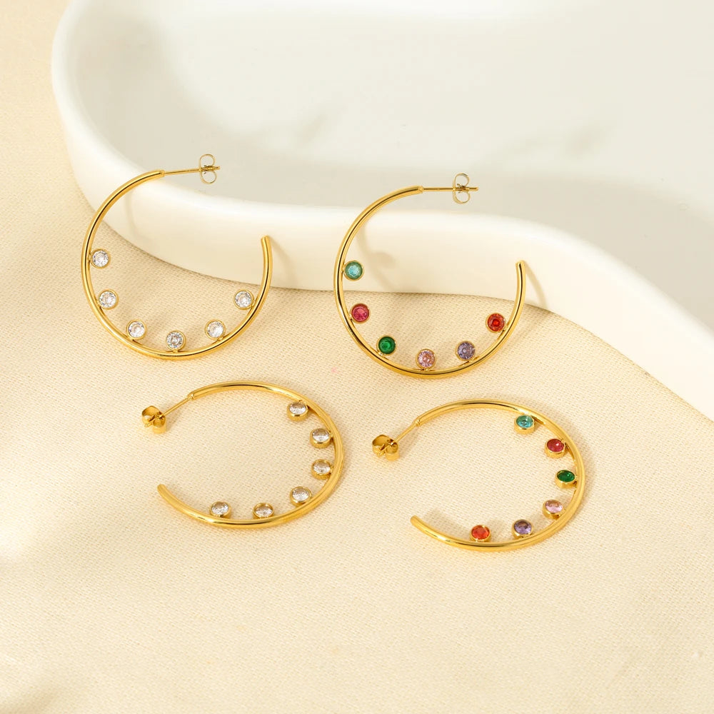 Crystal Hoop Earrings