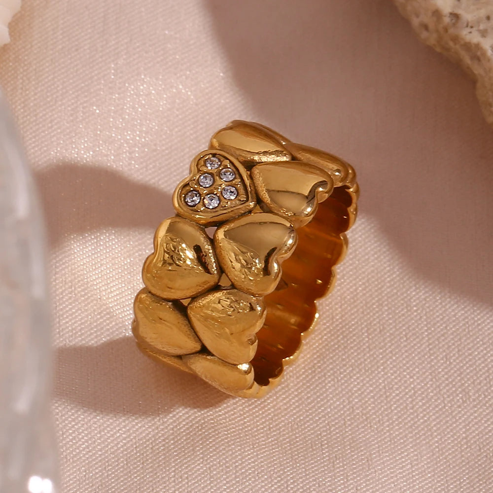 Multiple Hearts Ring