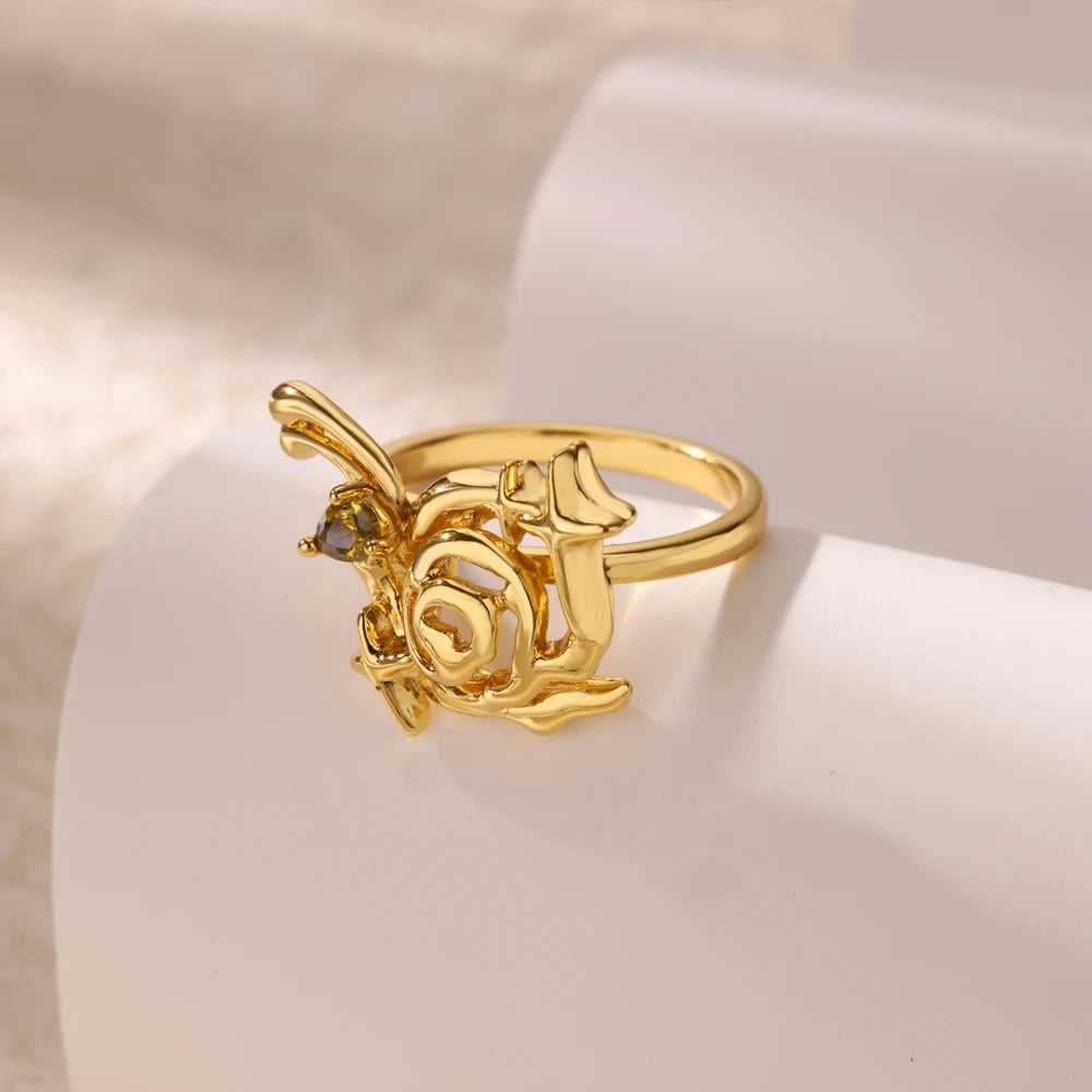 Zircon Rose Ring