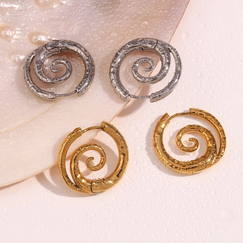 Spiral Hoop Earrings