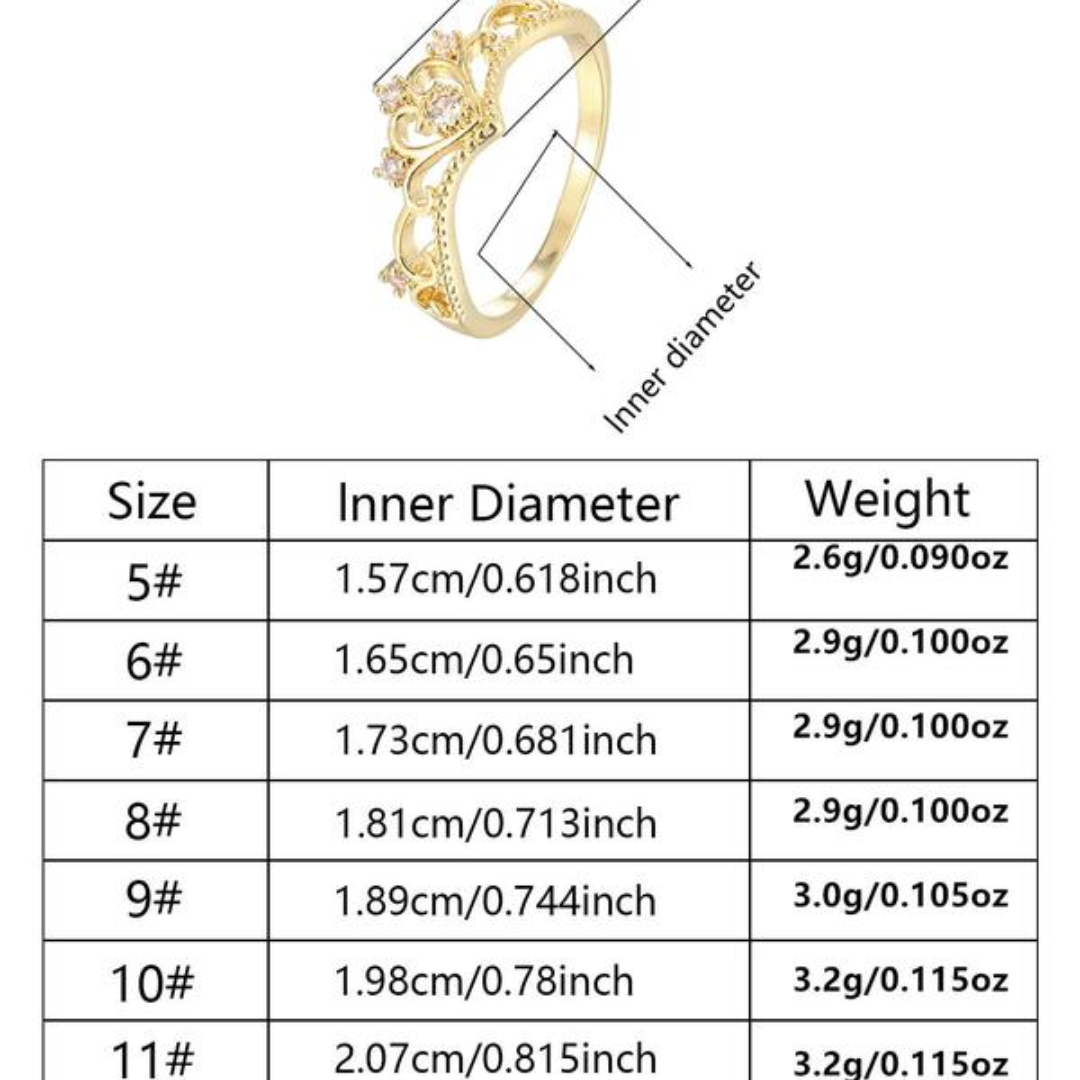 Elegant Crown Ring