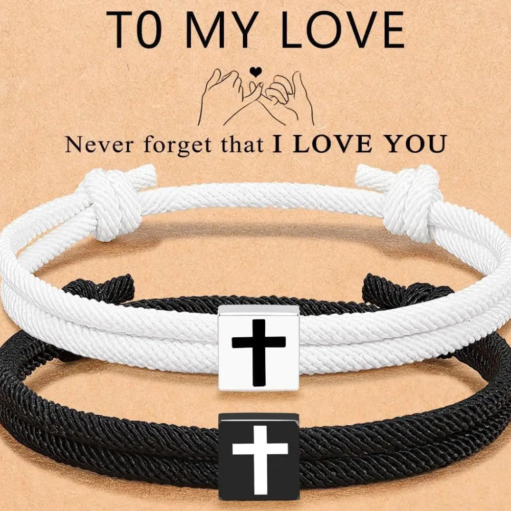 2 PCS Rope Cross Bracelet
