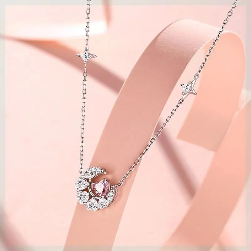 Heart Moon Necklace
