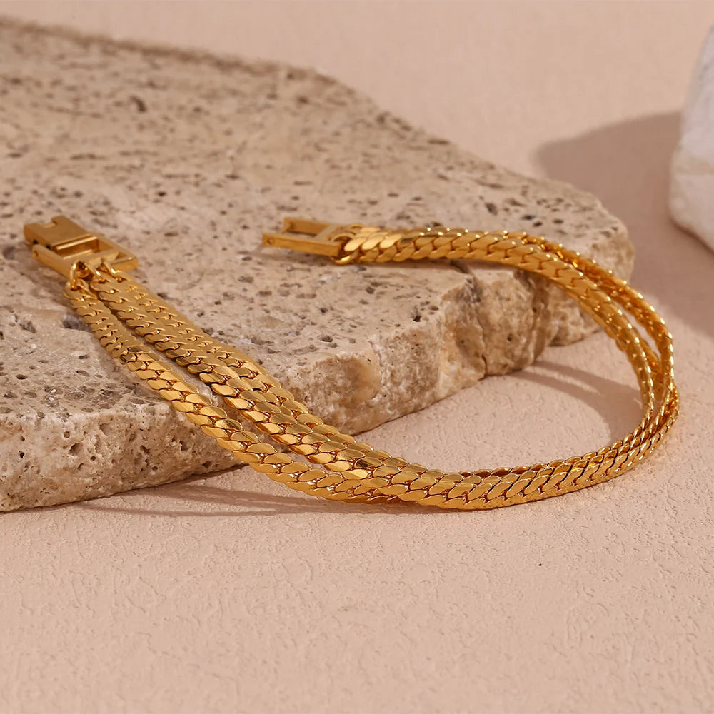 Trilayer Buckle Bracelet