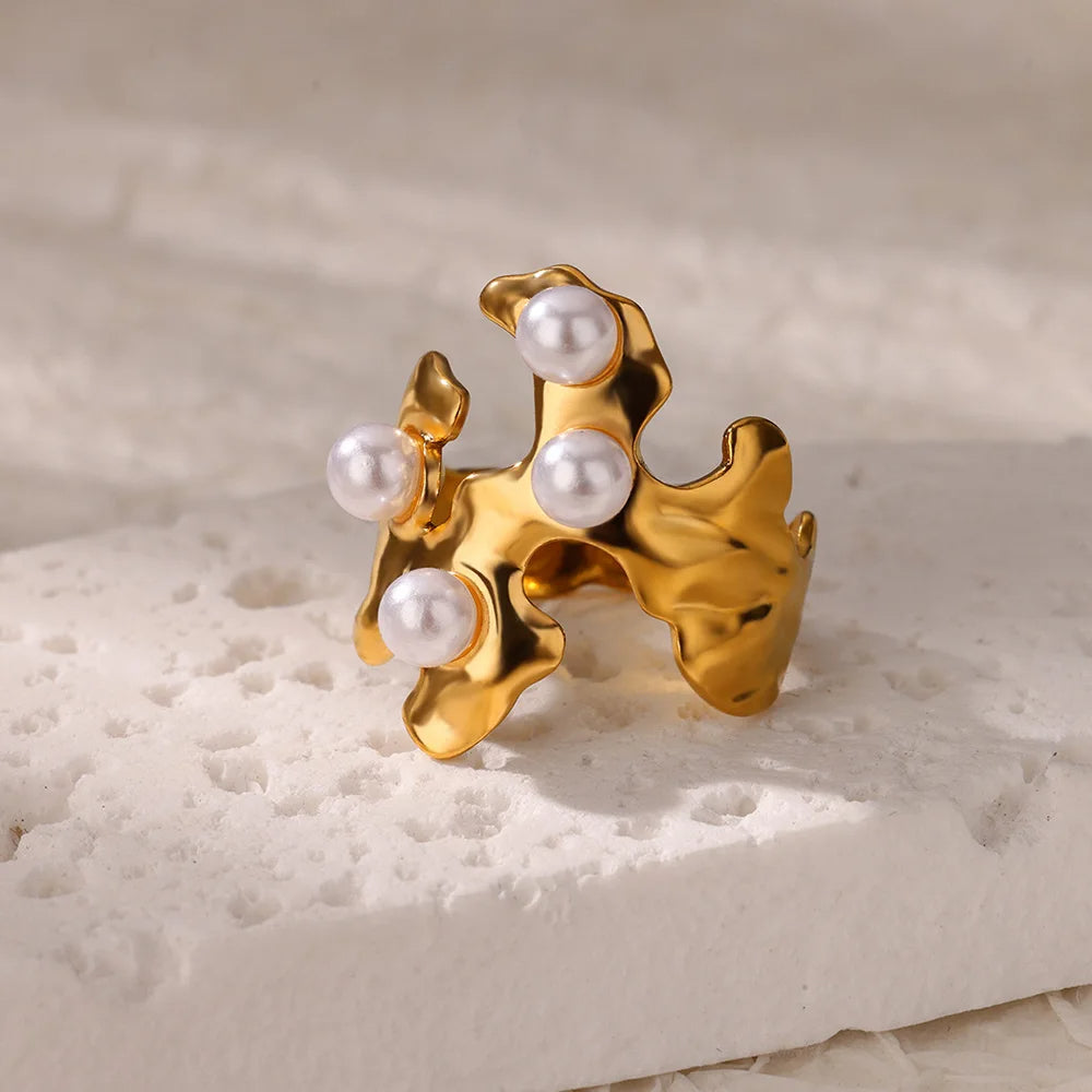 Irregular Pearl Ring
