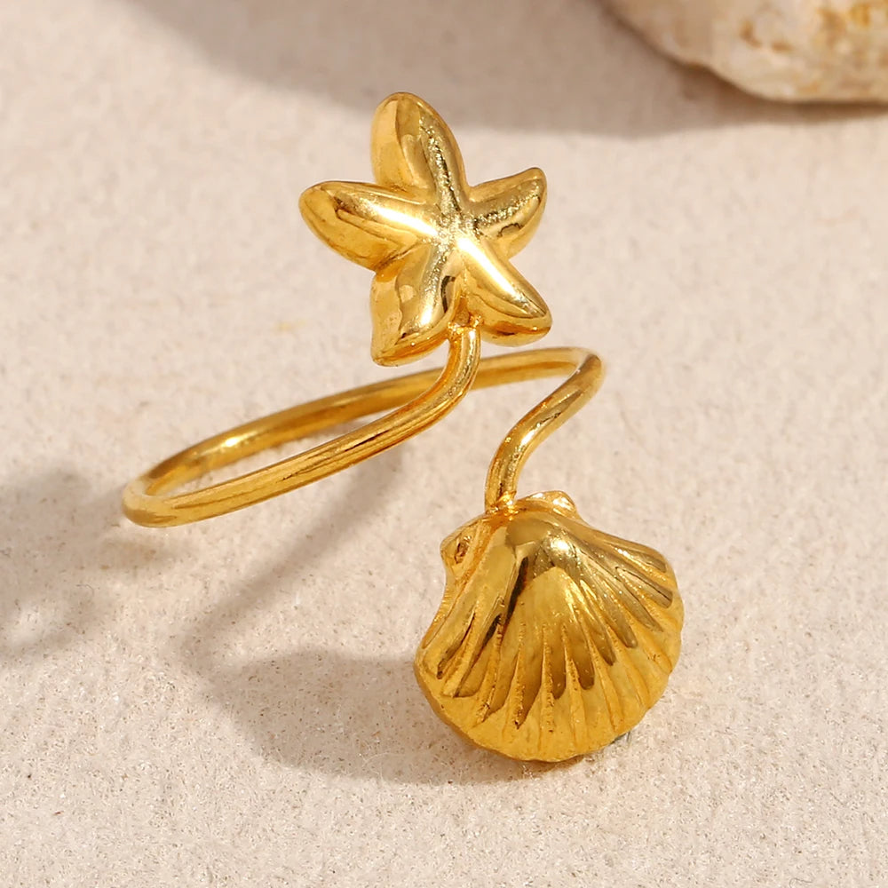 Starfish Shell Ring