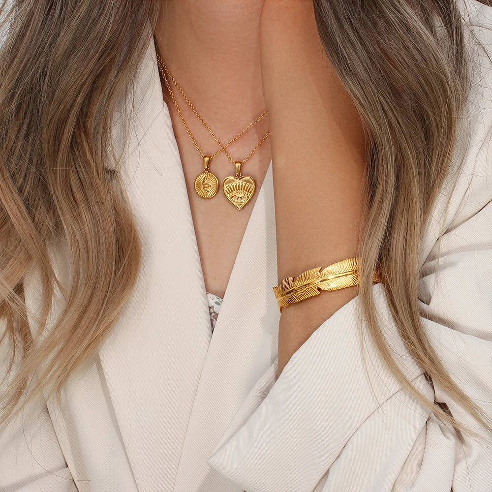 Gold Feather Bracelet