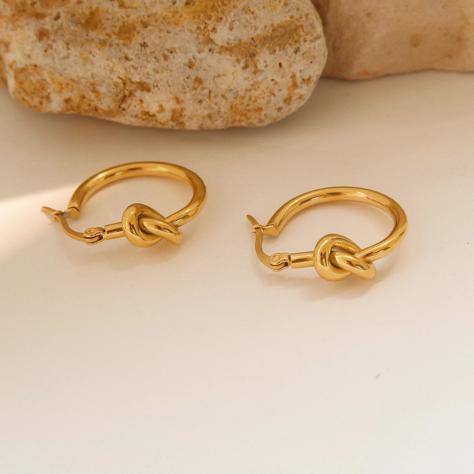 Knot Hoop Earrings