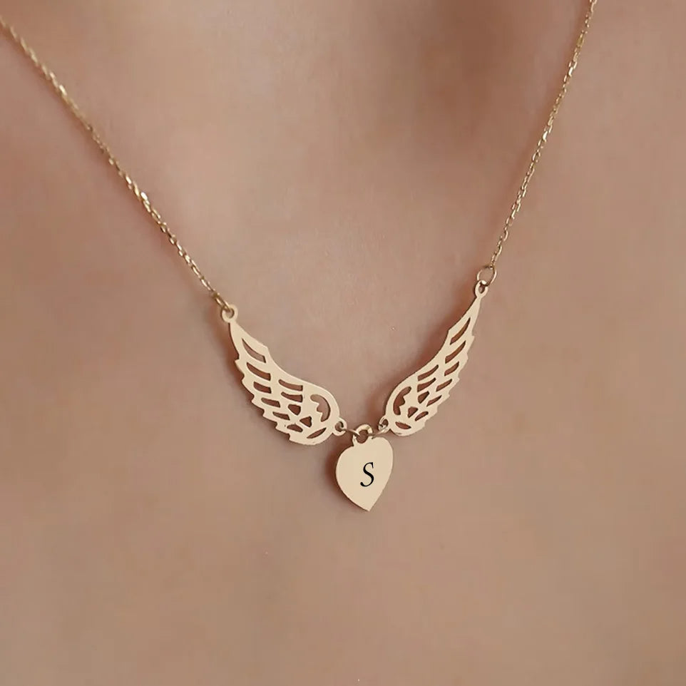 Guardian Angel Heart Necklace