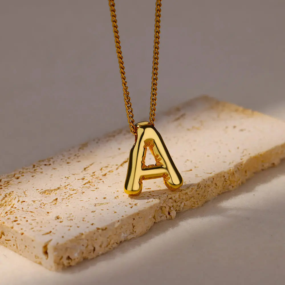 Chunky Initial Letter Necklace