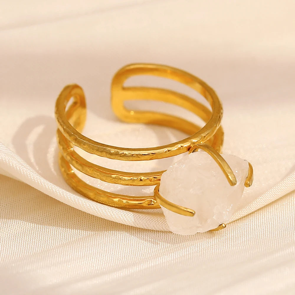 White Crystal Ring