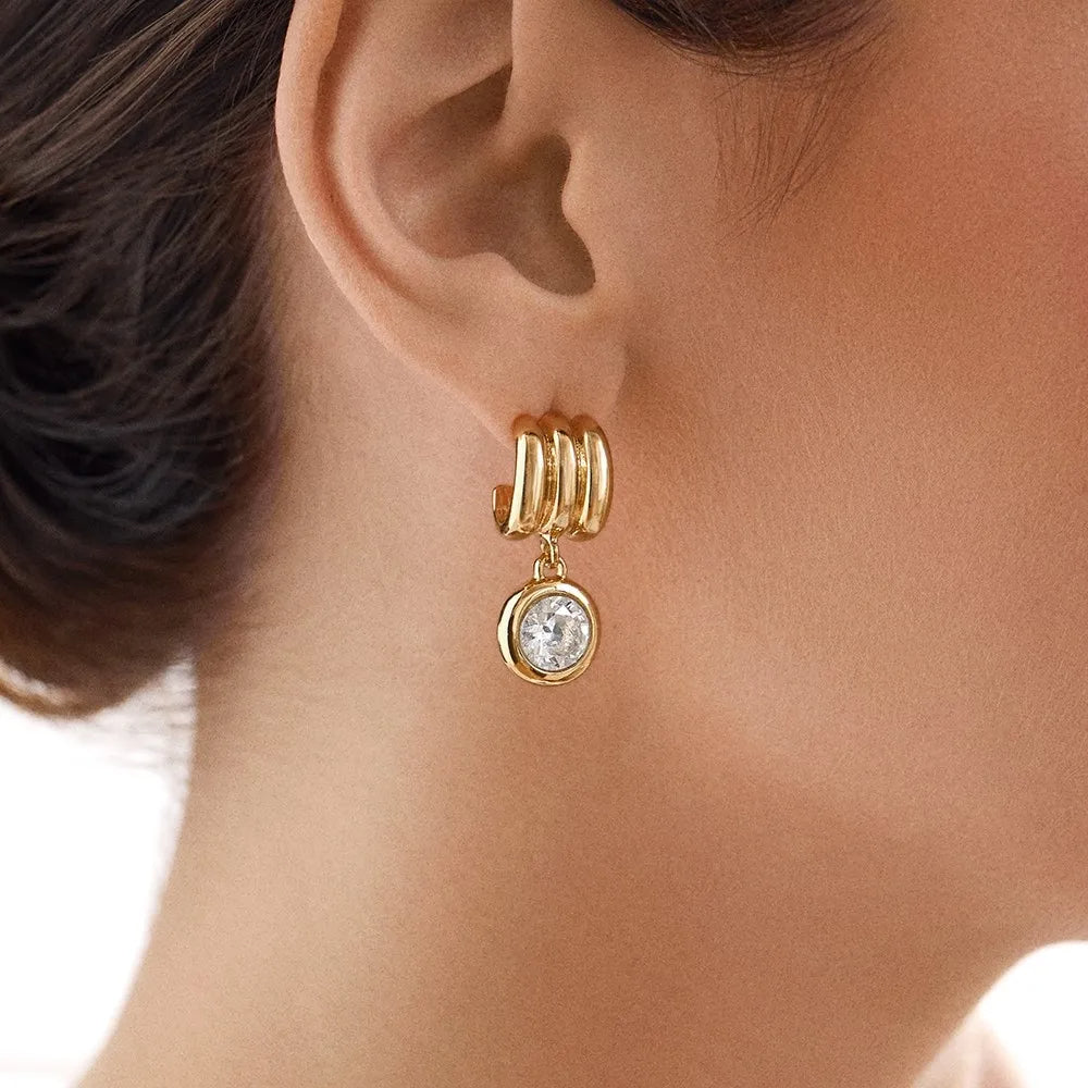 Rhinestone Drop Earrings