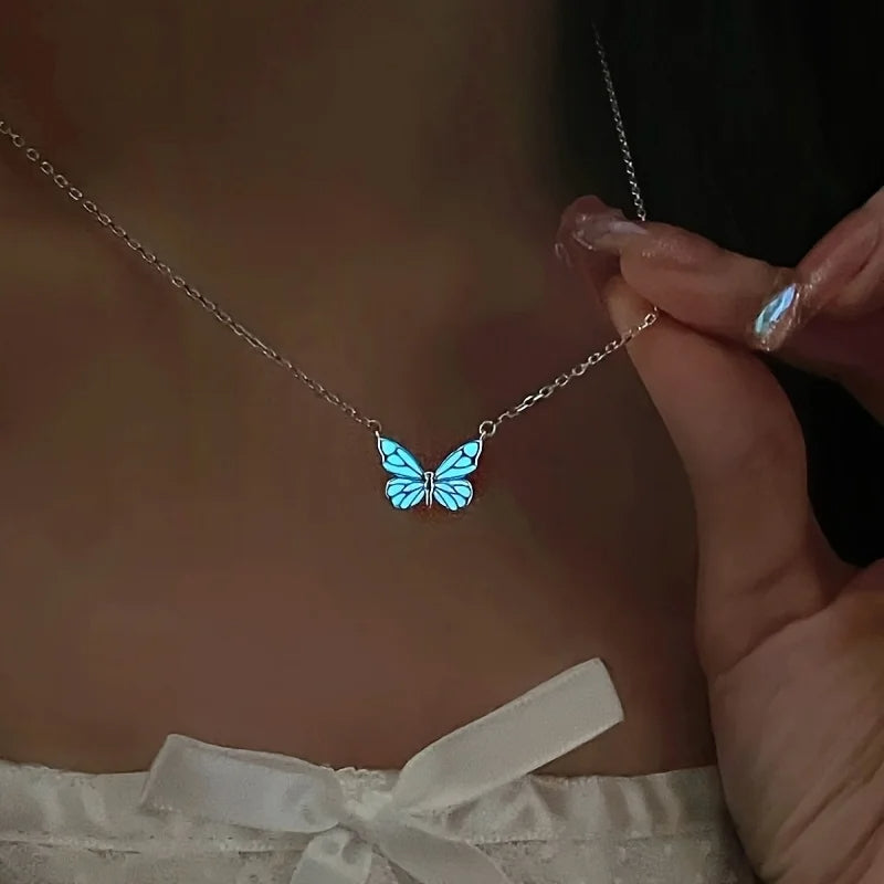 Luminous Butterfly Necklace