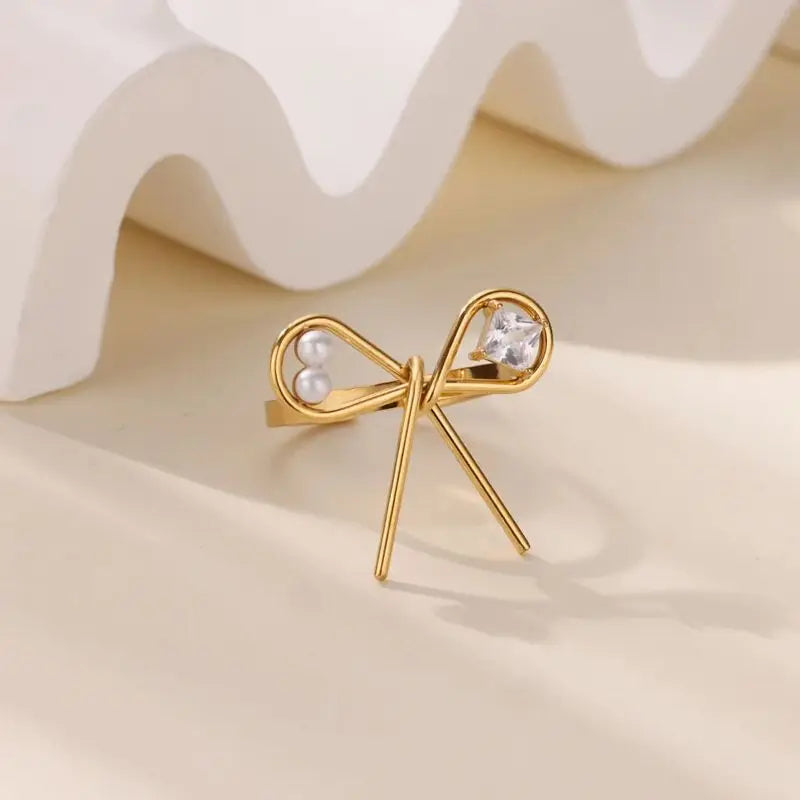 Zircon Bow Ring