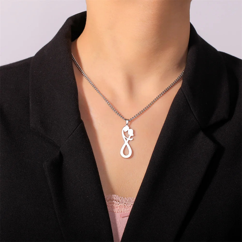 Infinity Couple Hug Necklace