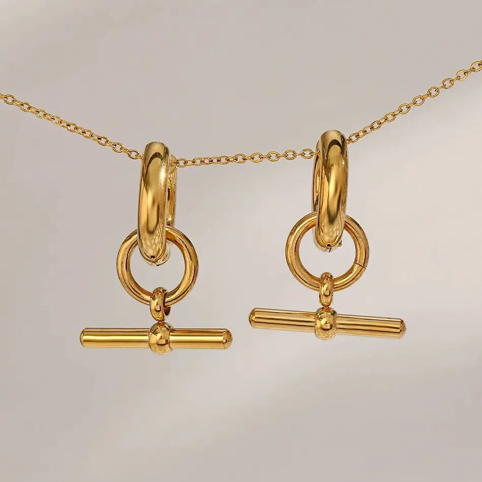 OT Bar Hoop Earrings