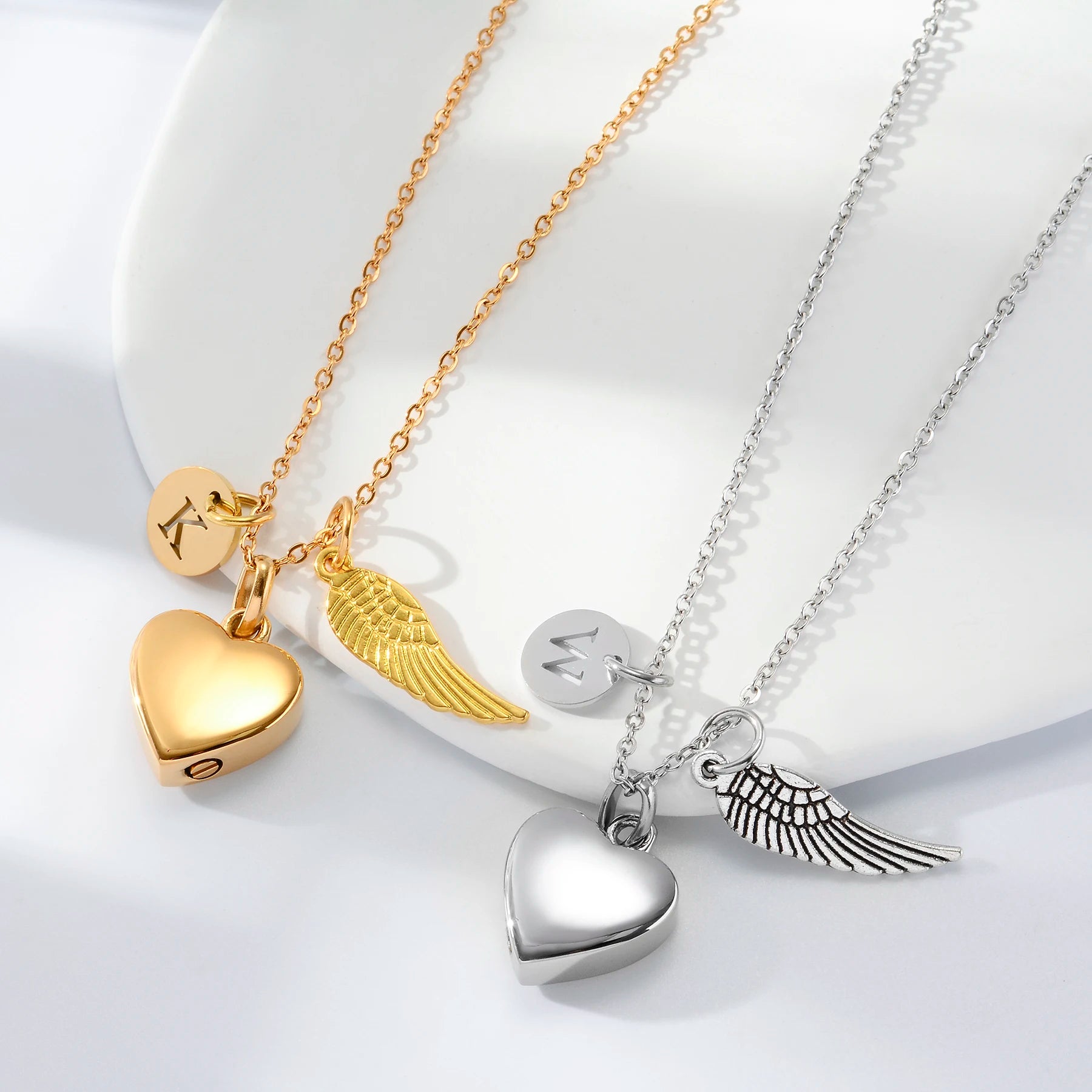 Heart & Wing Urn Necklace