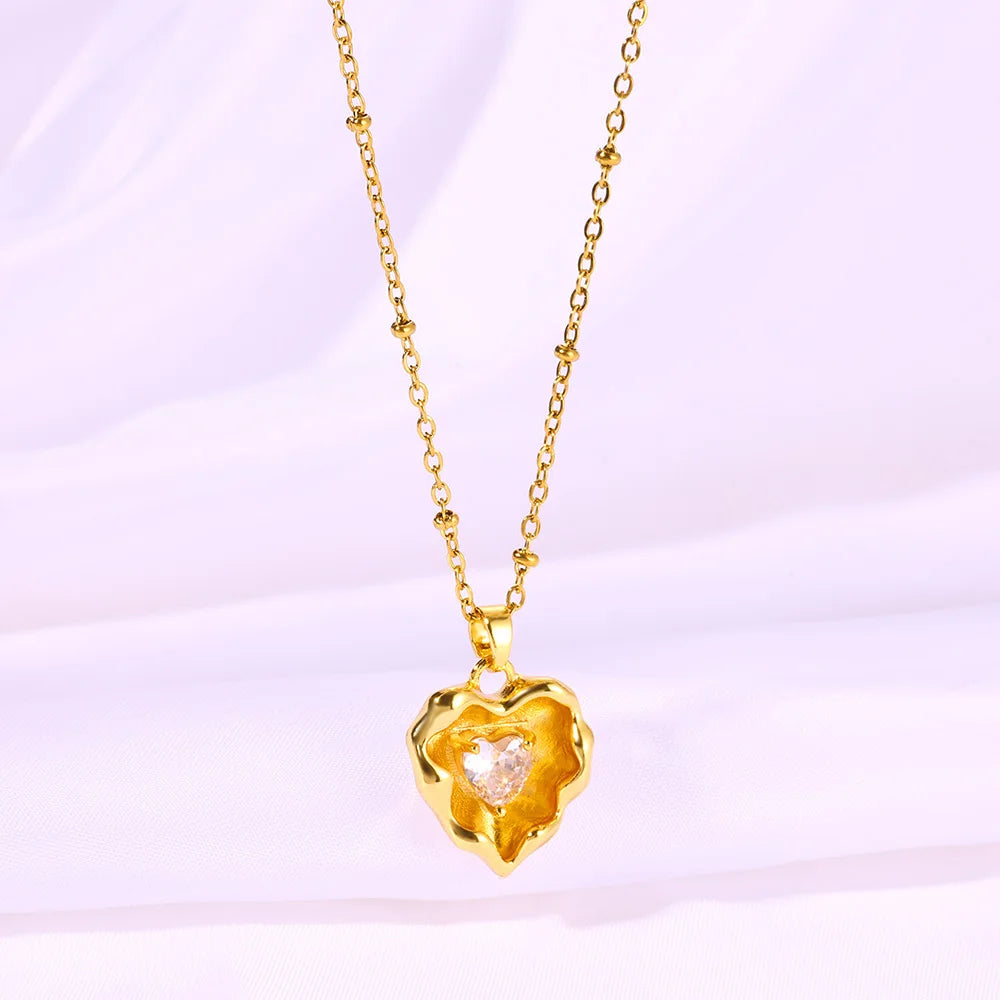 Zircon Heart Necklace