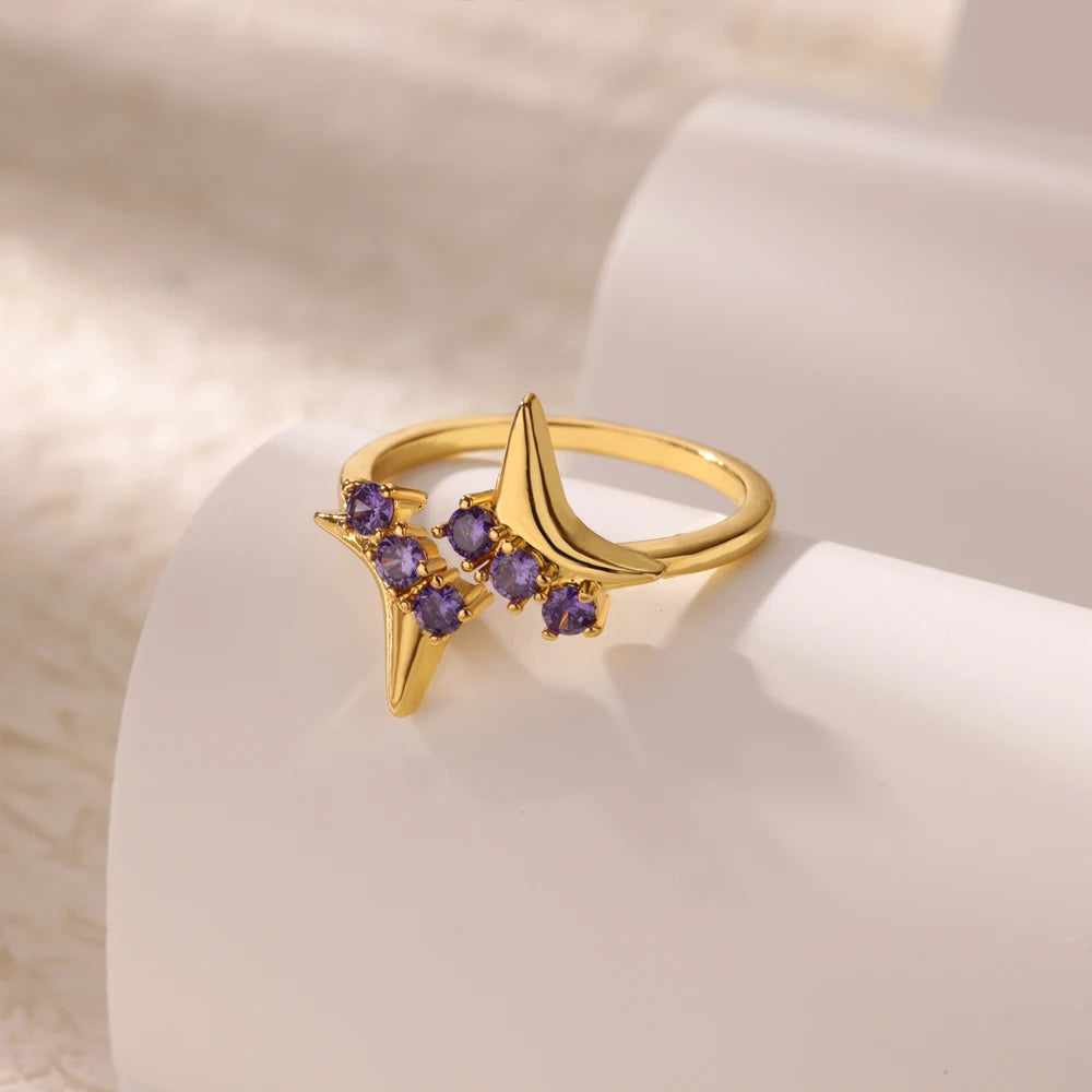 Purple Zircon Ring