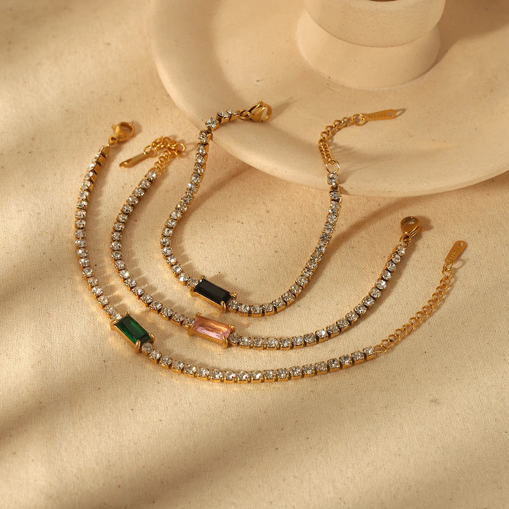 Tennis Chain Stone Bracelet