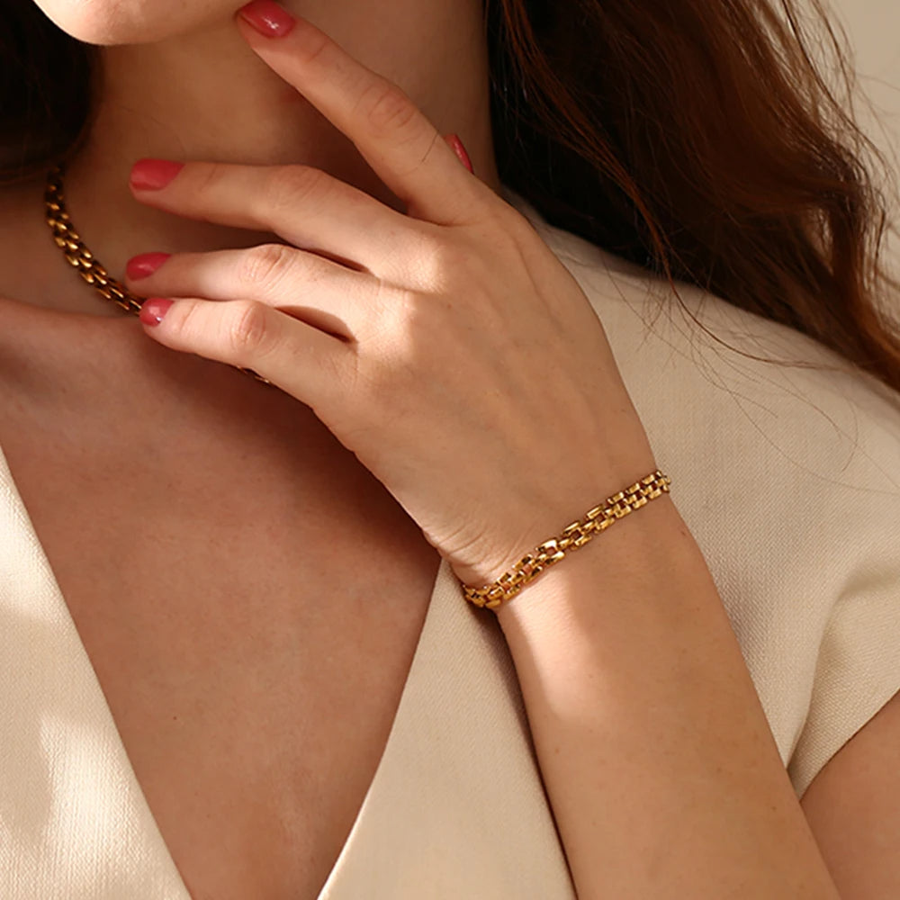 Gold Square Bracelet