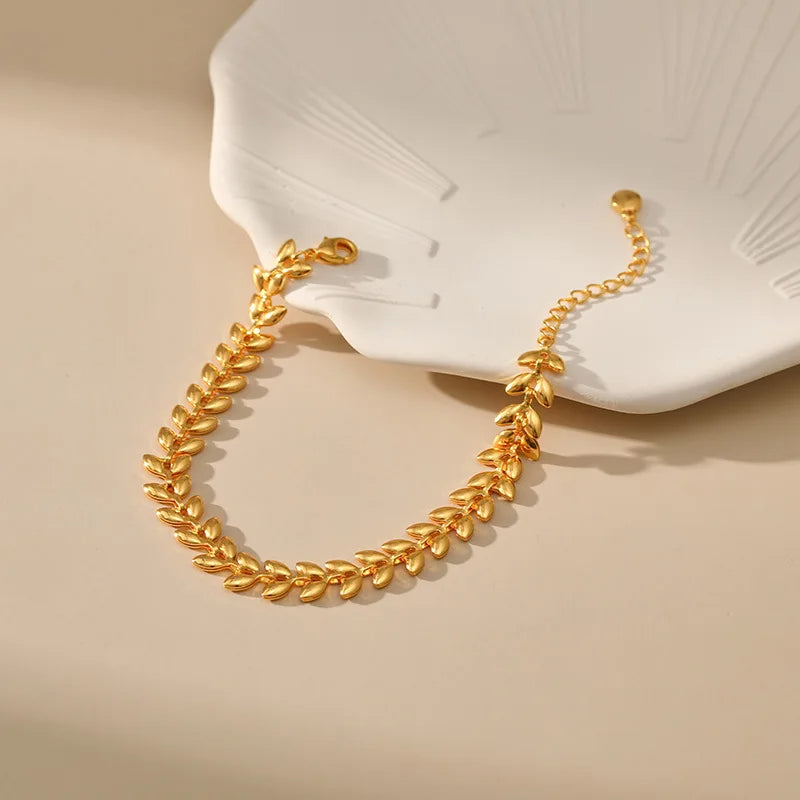 Gold Wheat Bracelet