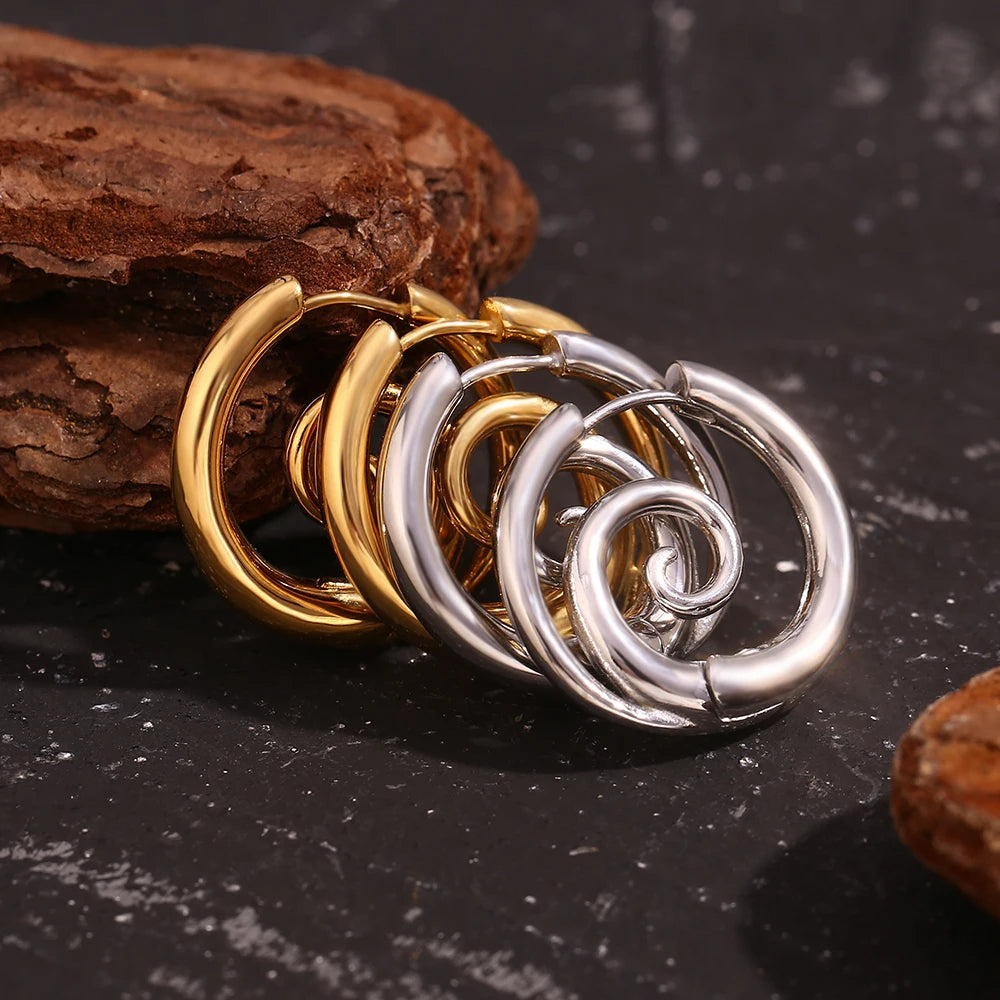 Spiral Hoop Earrings