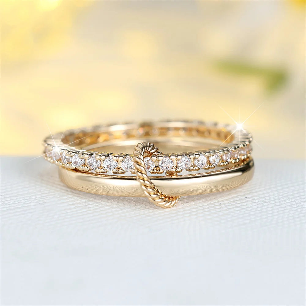 Inlaid Zircon Ring