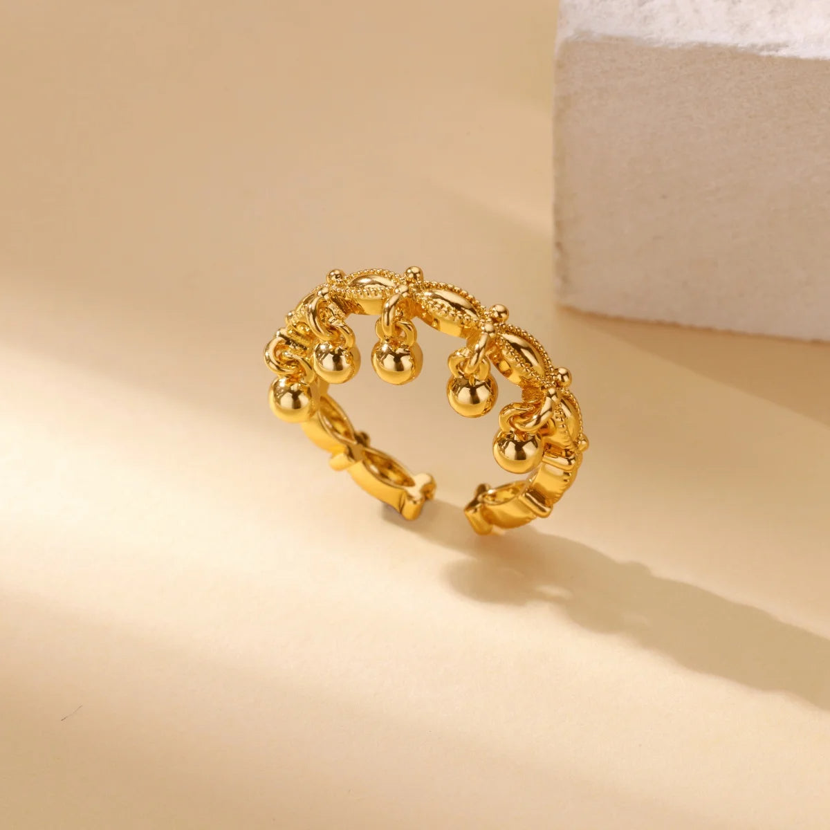 Beaded Open Ring