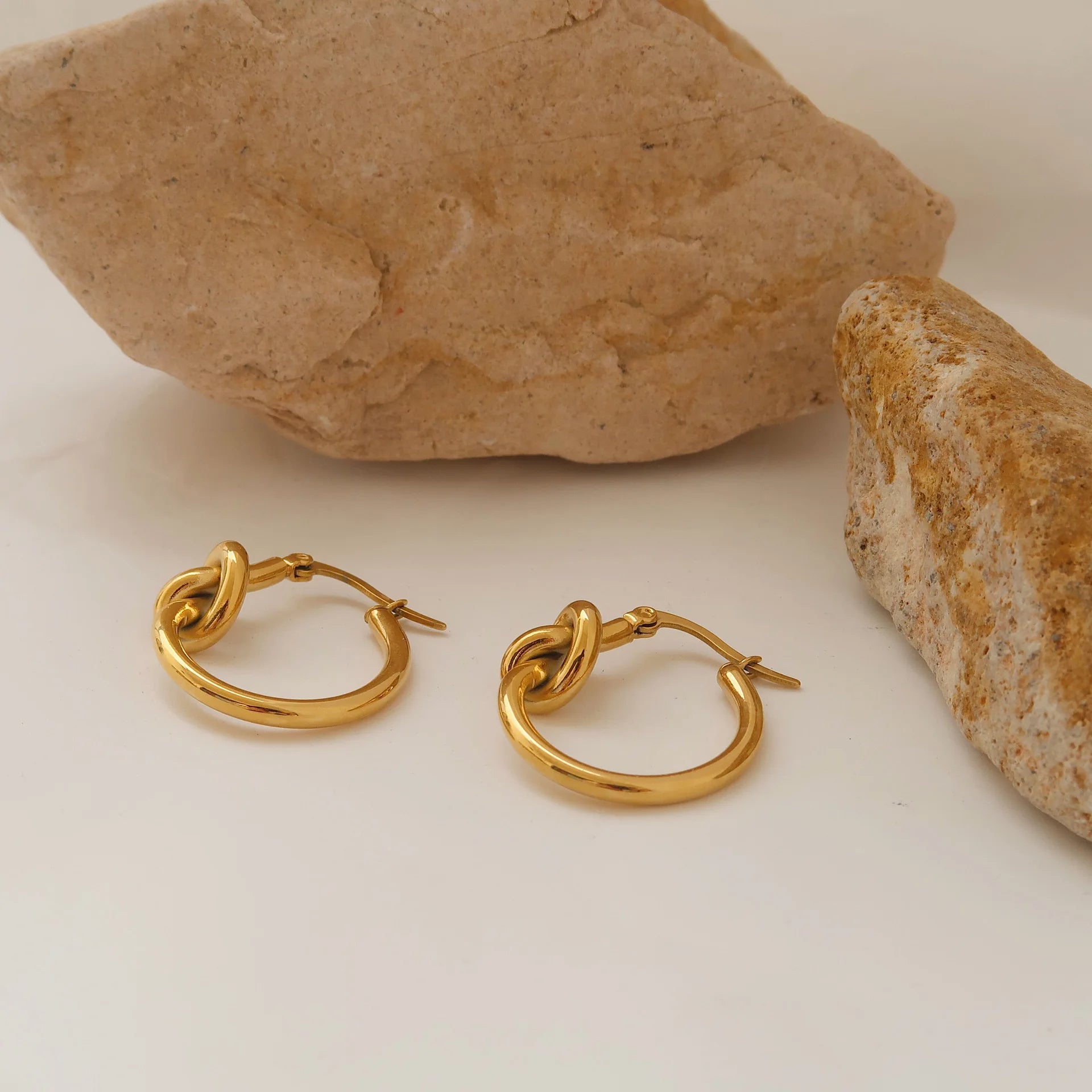 Knot Hoop Earrings