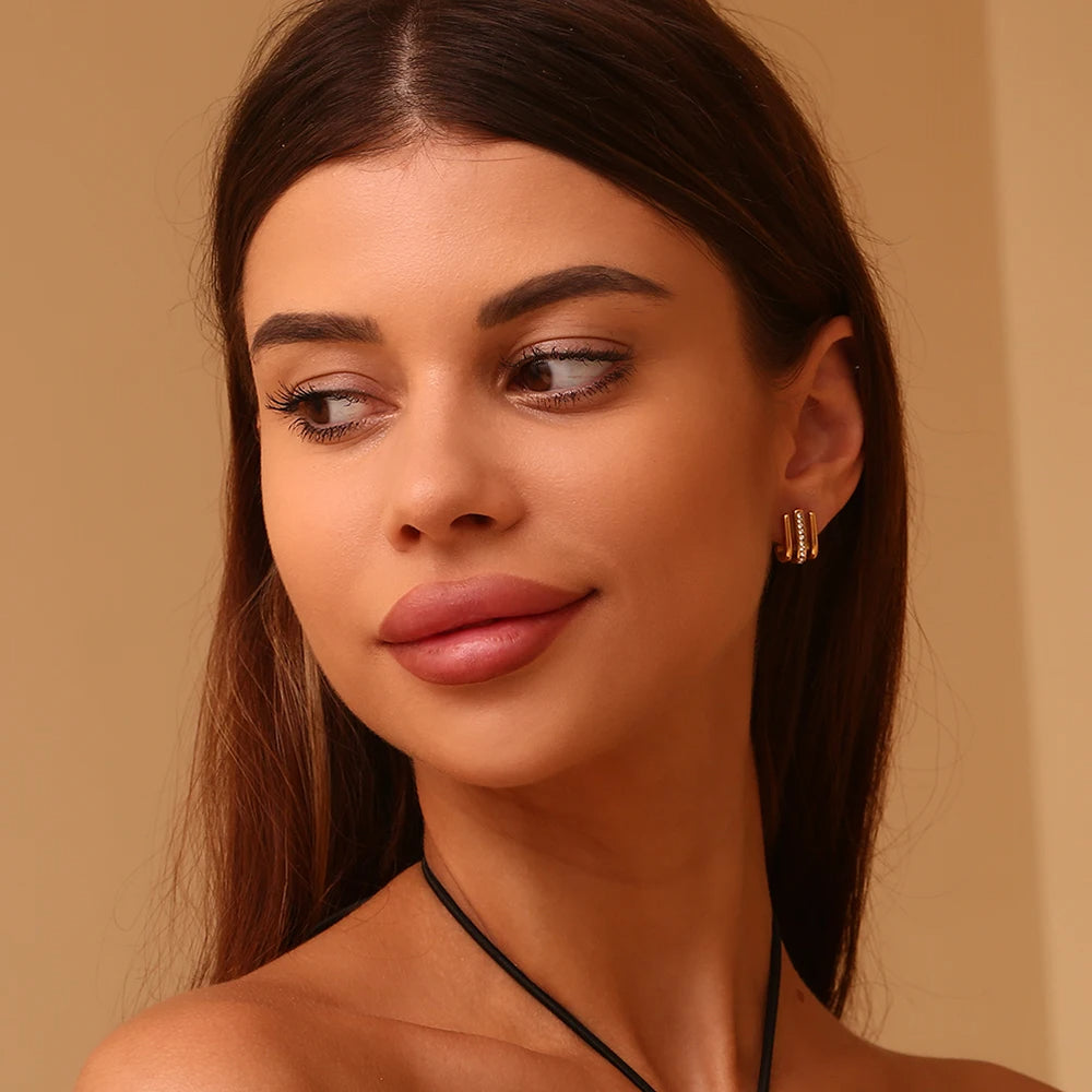 Rhinestone Hooked Earrings